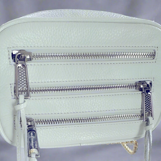 Rebecca Minkoff Bum Bag/ White Leather Crossbody Bag