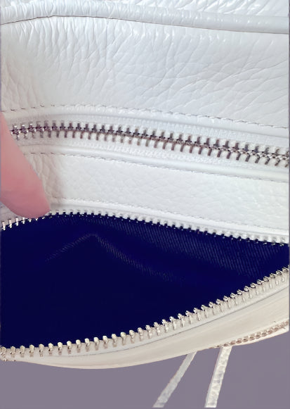 Rebecca Minkoff Bum Bag/ White Leather Crossbody Bag